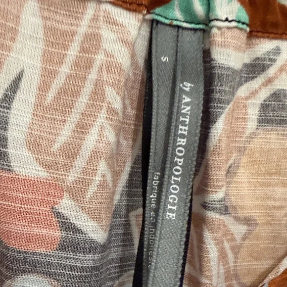 Anthropologie Floral Maxi Sundress in Rust, Mustard & Aqua - Picture 2 of 10